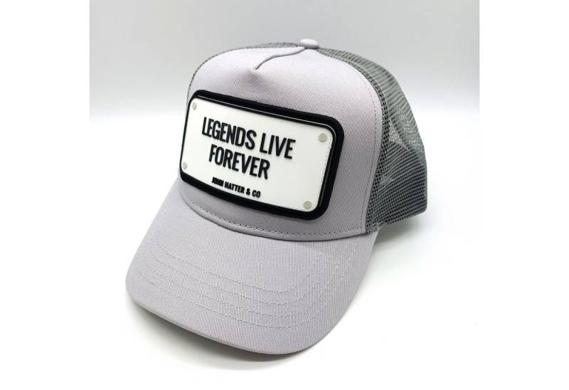 John Hatter & Co. Baseball Cap Rubber-Legends Live Forever grey von John Hatter & Co.