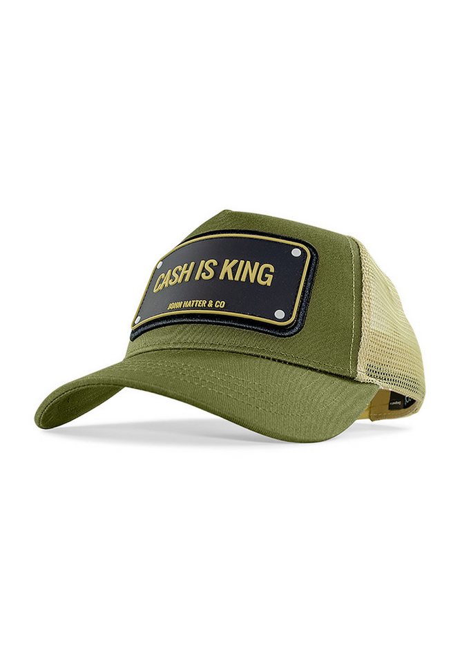 John Hatter & Co. Trucker Cap John Hatter & Co Trucker Cap CASH IS KING Olive Green Grün von John Hatter & Co.