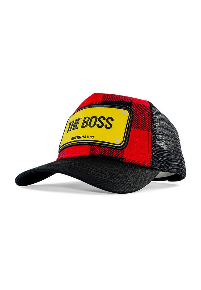 John Hatter & Co. Trucker Cap John Hatter & Co Trucker Cap THE BOSS Check Black Red Schwarz Rot von John Hatter & Co.