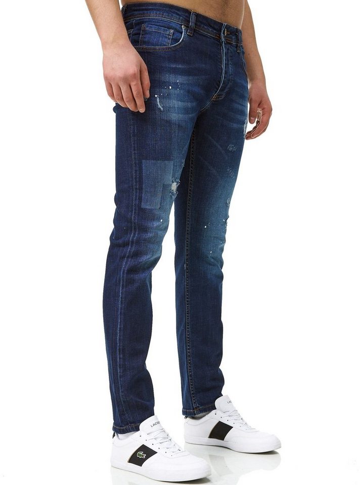 John Kayna Slim-fit-Jeans Herren Jeans Slim Fit Jeanshose Denim Herrenjeans Designer Herrenhose (Jeanshose Designerjeans Bootcut, 1-tlg) Freizeit,Casual von John Kayna