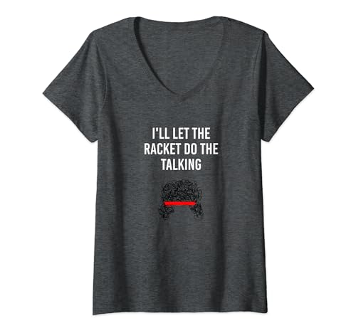 Damen John McEnroe Funny Tennis SW1 T-Shirt mit V-Ausschnitt von John McEnroe Funny Tennis SW1