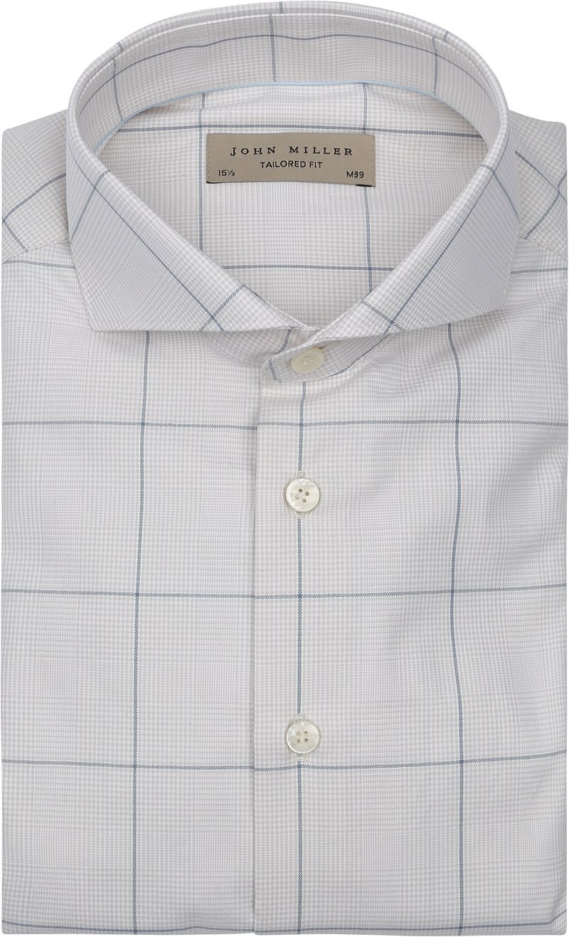 John Miller Hemd Check Beige - Größe 38 von John Miller