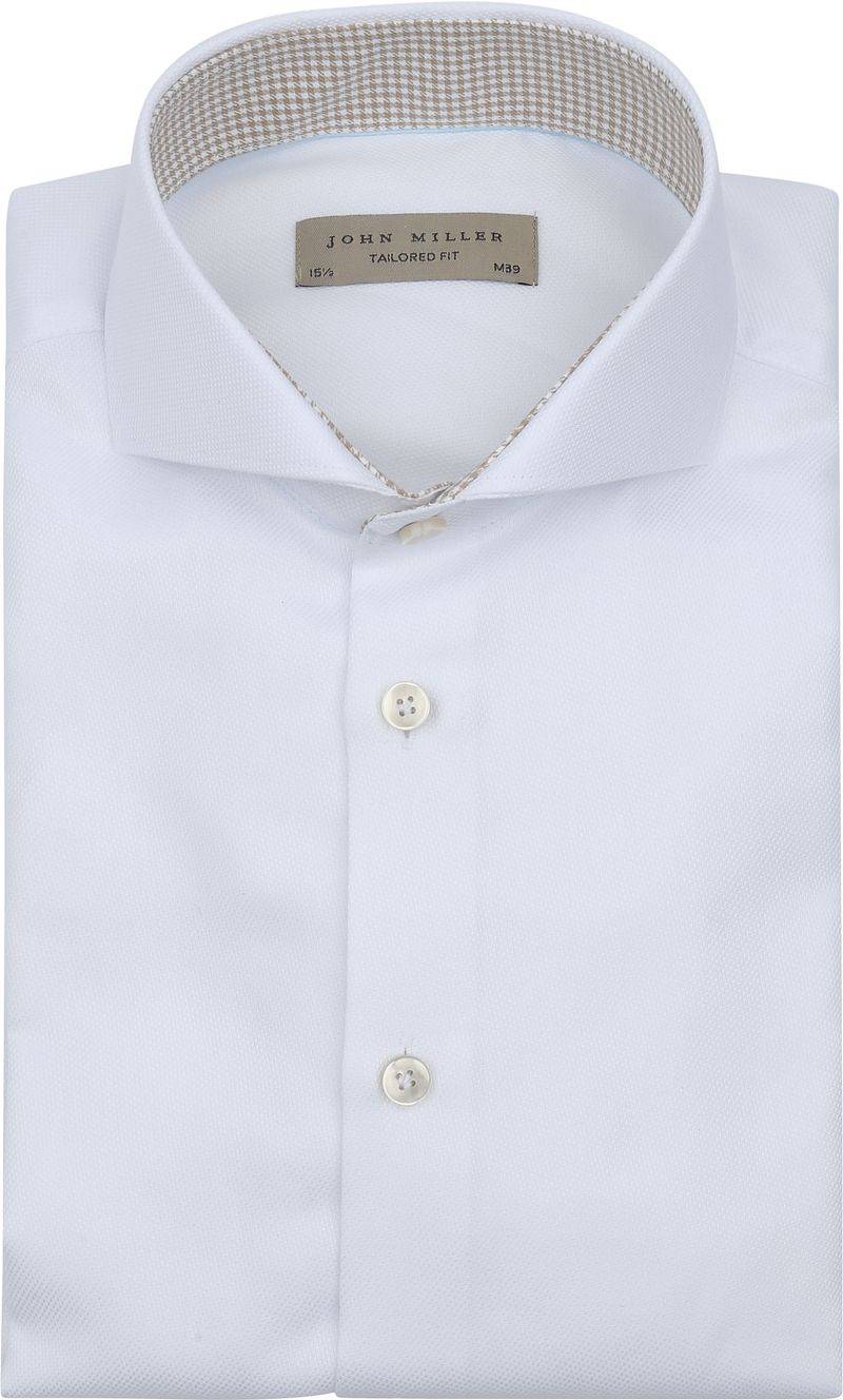 John Miller Hemd Contrast Weiß - Größe 41 von John Miller