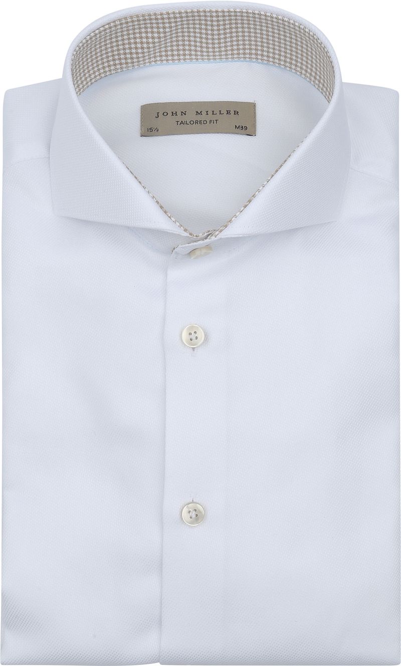 John Miller Hemd Contrast Weiß - Größe 45 von John Miller