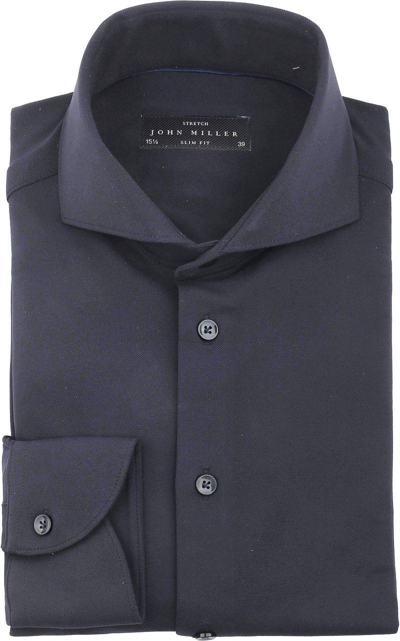 John Miller Hemd Hyperstretch Navy - Größe 42 von John Miller