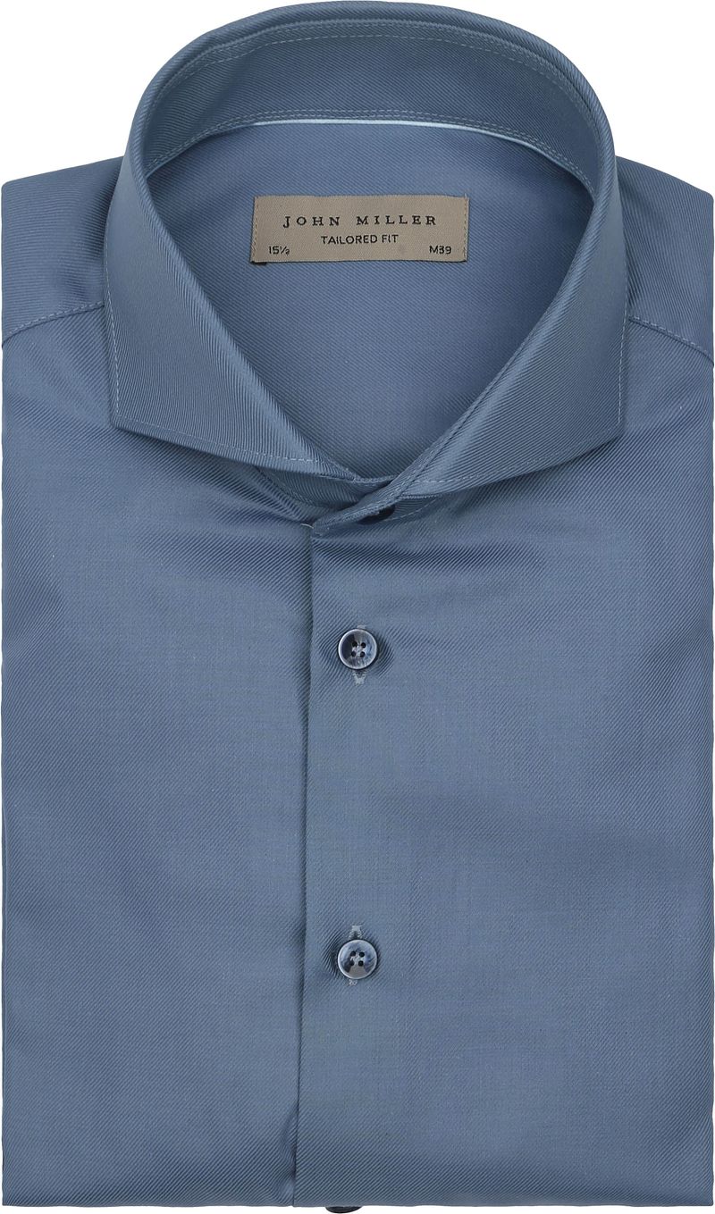 John Miller Hemd Twill Indigo  - Größe 44 von John Miller
