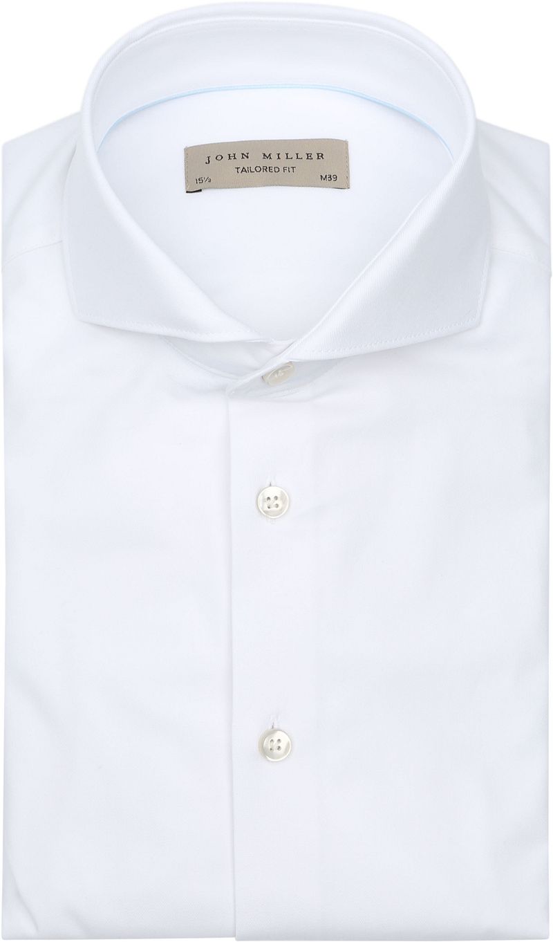 John Miller Hemd Twill Weiß - Größe 44 von John Miller