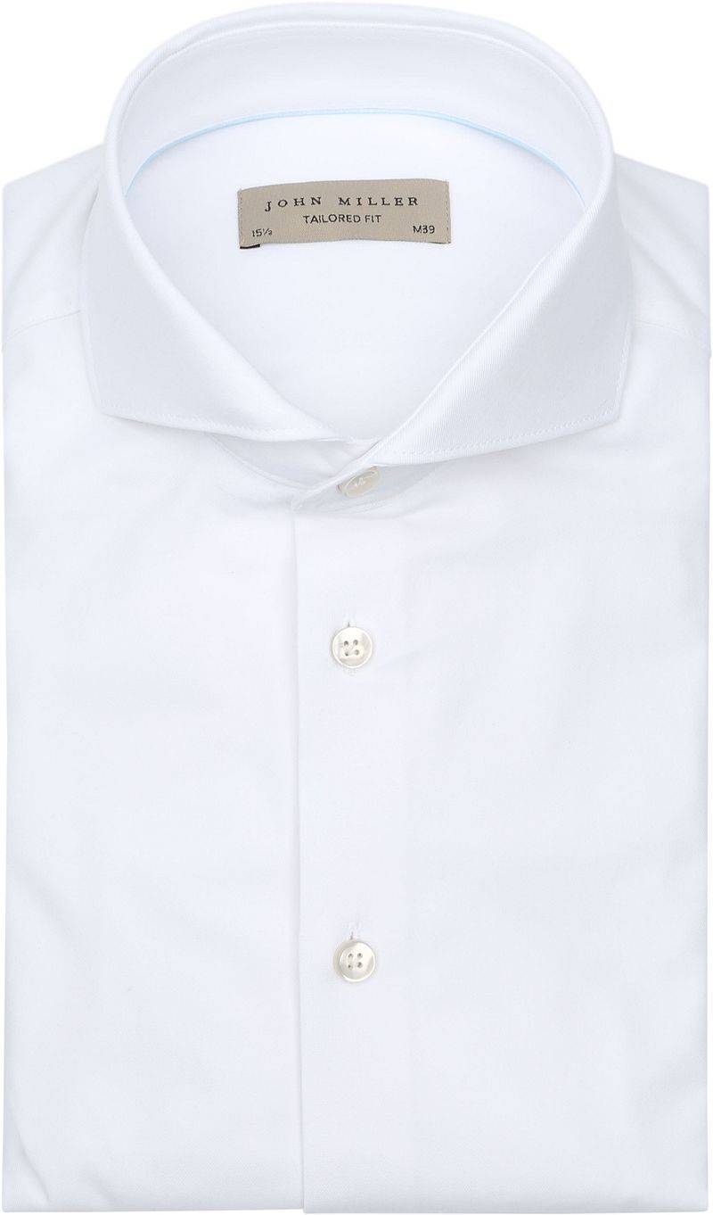 John Miller Hemd Twill Weiß - Größe 44 von John Miller