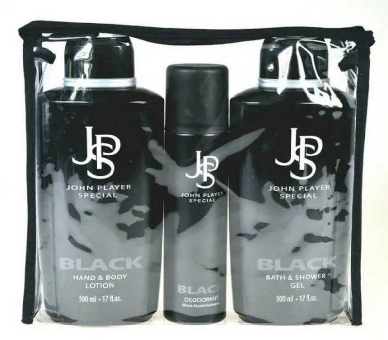 John Player Special Duschgel Black Duschgel 500ml & Body Lotion 500ml & Deodorant 150ml, 3-tlg. von John Player Special