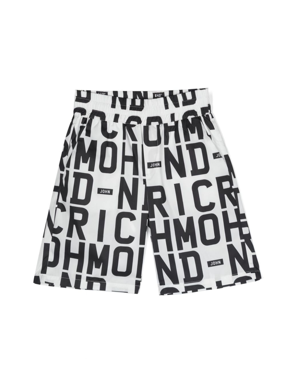 John Richmond Junior Badeshorts mit Logo-Print - Weiß von John Richmond Junior