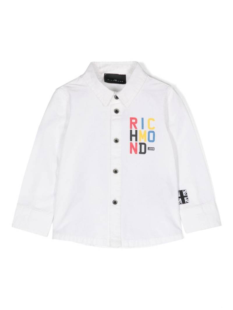 John Richmond Junior Hemd mit Logo-Print - Weiß von John Richmond Junior