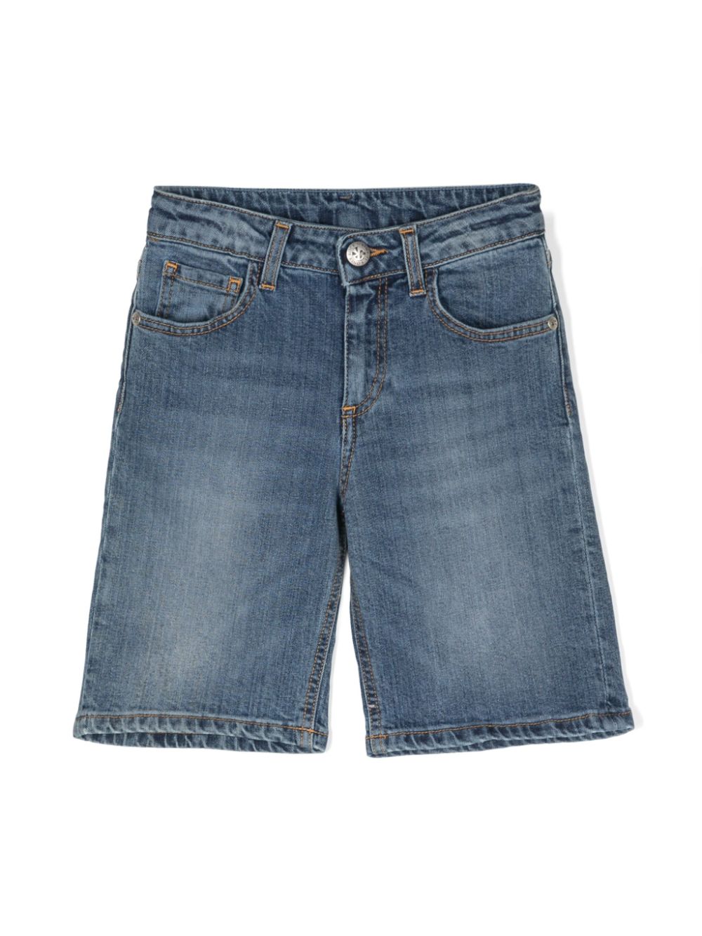 John Richmond Junior Jeans-Shorts mit Logo-Print - Blau von John Richmond Junior