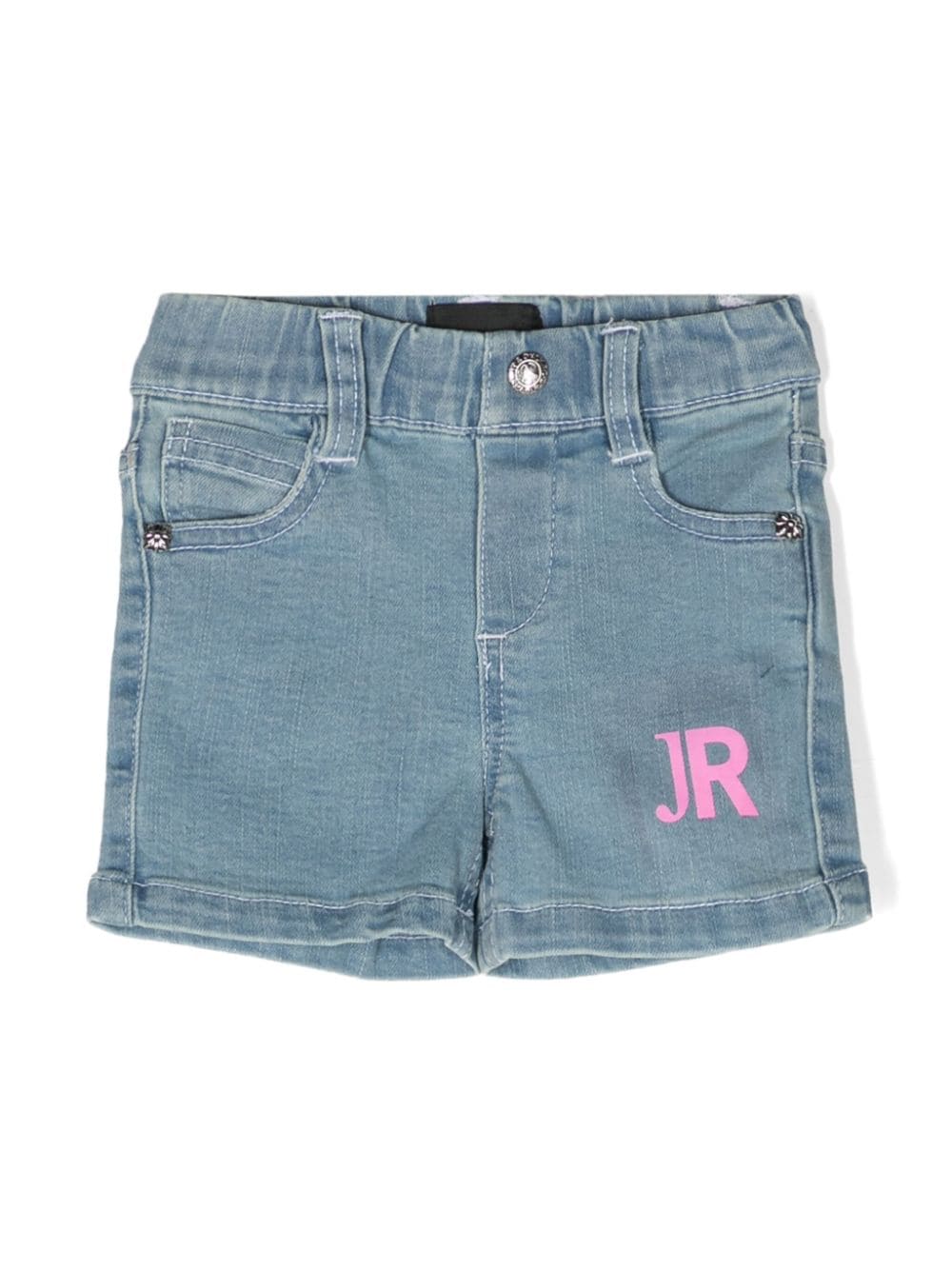 John Richmond Junior Jeans-Shorts mit Logo-Print - Blau von John Richmond Junior