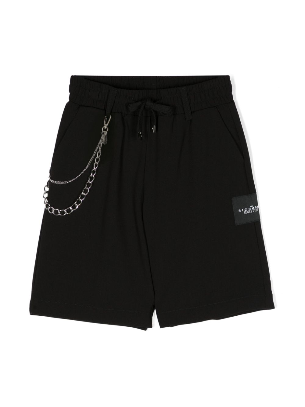 John Richmond Junior Kordelzug-Shorts mit abnehmbarer Kette - Schwarz von John Richmond Junior