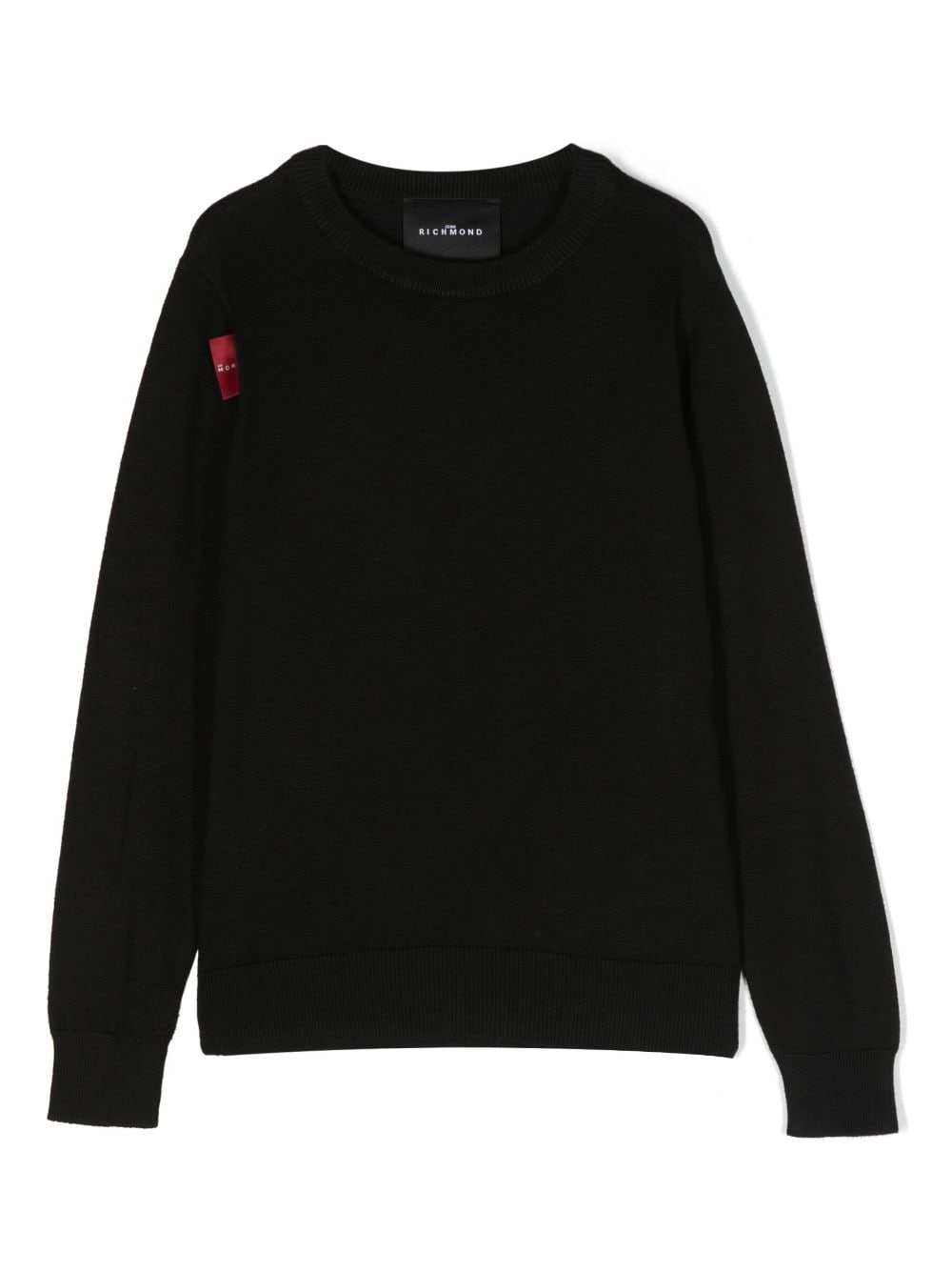 John Richmond Junior Pullover mit Logo-Patch - Schwarz von John Richmond Junior