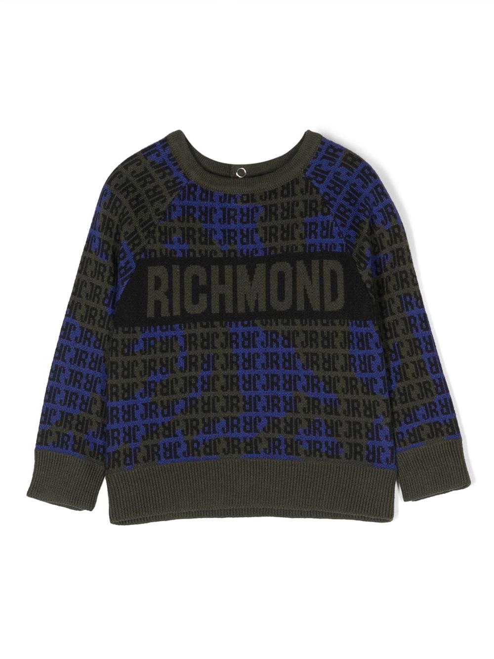 John Richmond Junior Pullover mit Monogrammmuster - Grün von John Richmond Junior