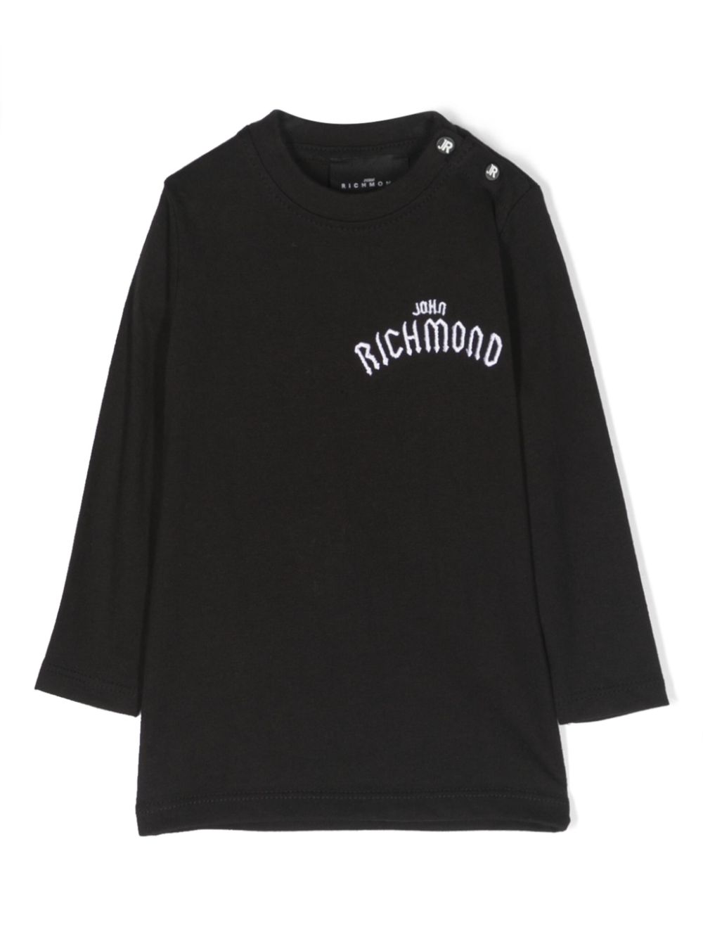 John Richmond Junior T-Shirt mit Logo-Stickerei - Schwarz von John Richmond Junior