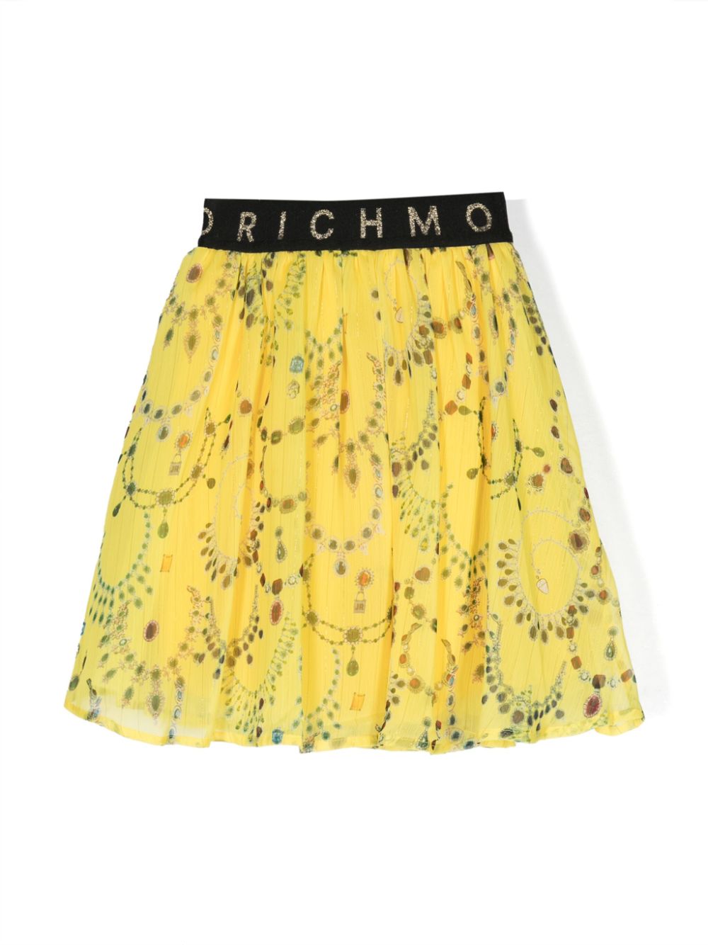 John Richmond Junior Print-Tutu mit Logo-Bund - Gelb von John Richmond Junior