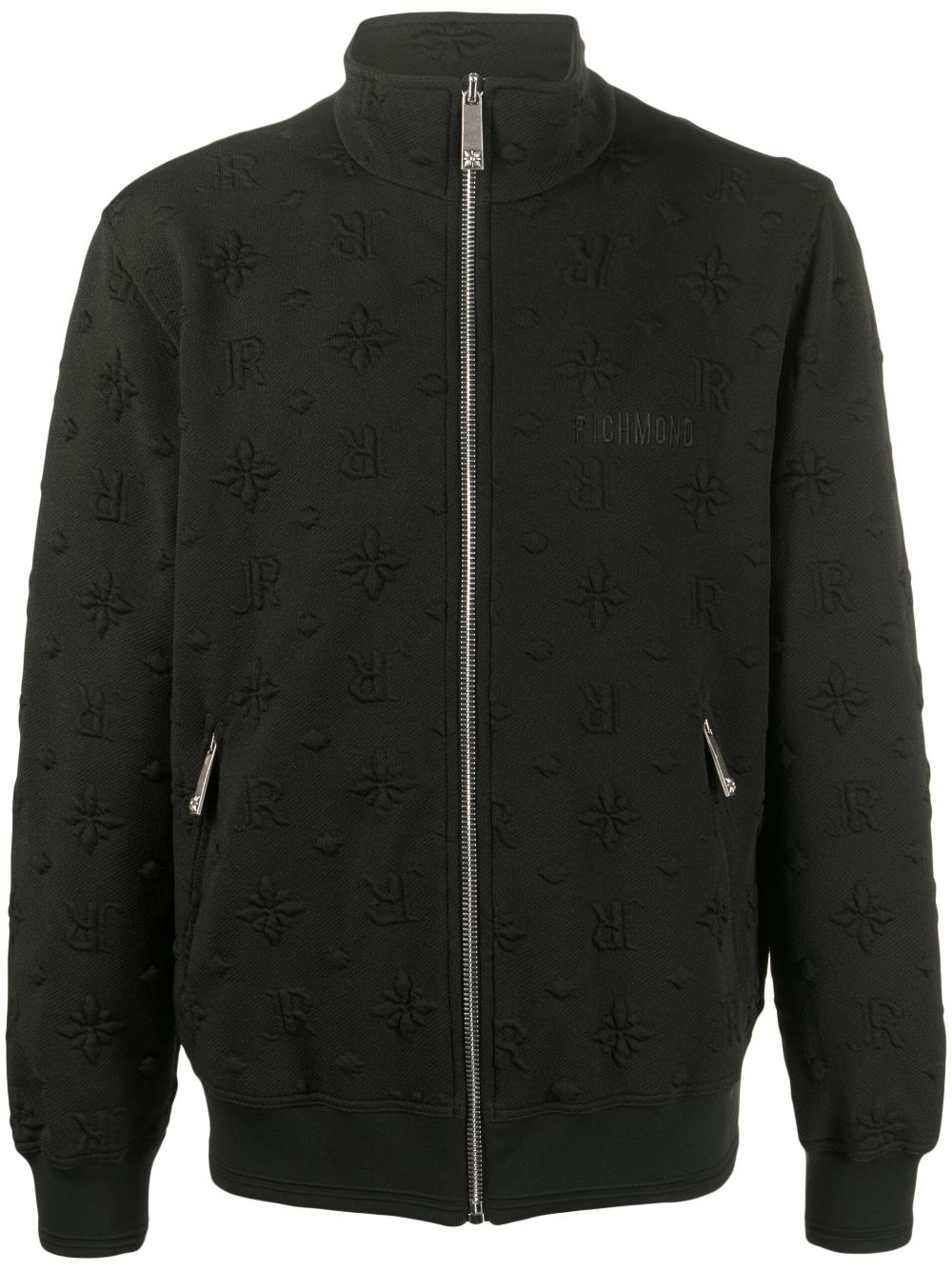 John Richmond Bomberjacke mit Monogramm-Prägung - Schwarz von John Richmond