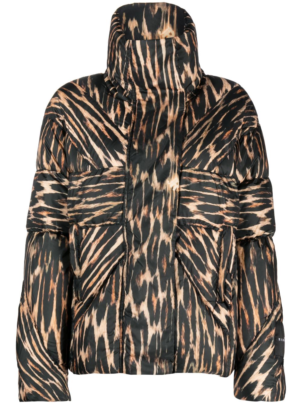 John Richmond Gefütterte Jacke mit Leoparden-Print - Schwarz von John Richmond