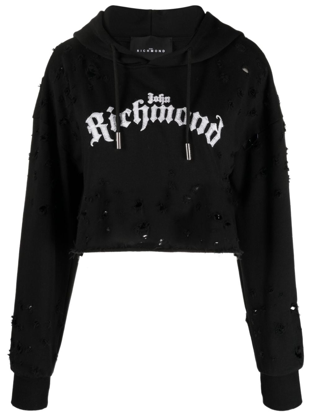 John Richmond Hoodie mit Logo-Print - Schwarz von John Richmond