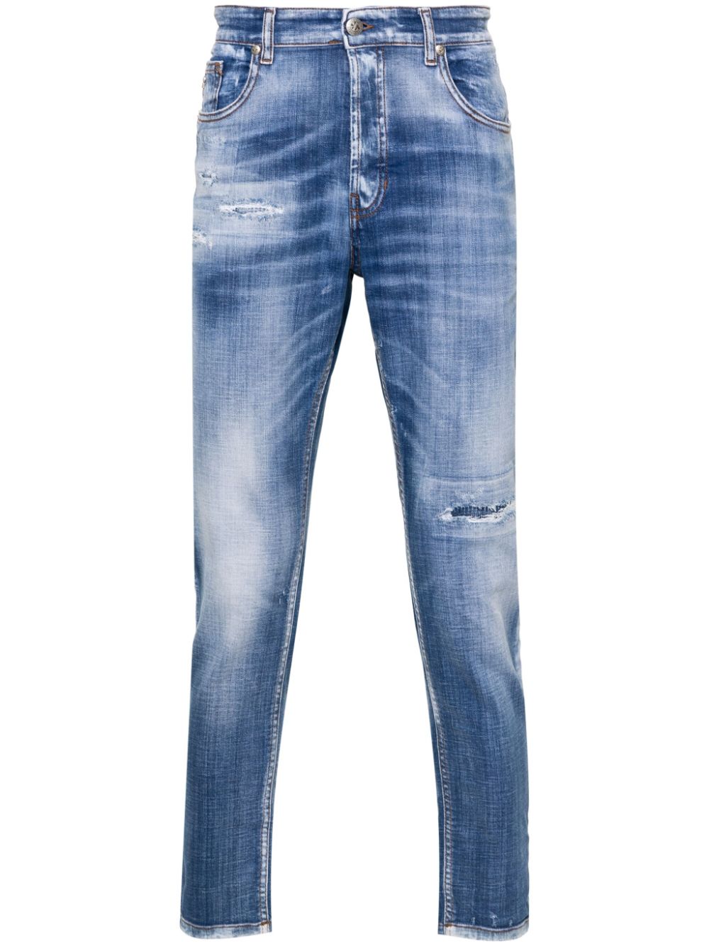 John Richmond Lou Jeans im Distressed-Look - Blau von John Richmond