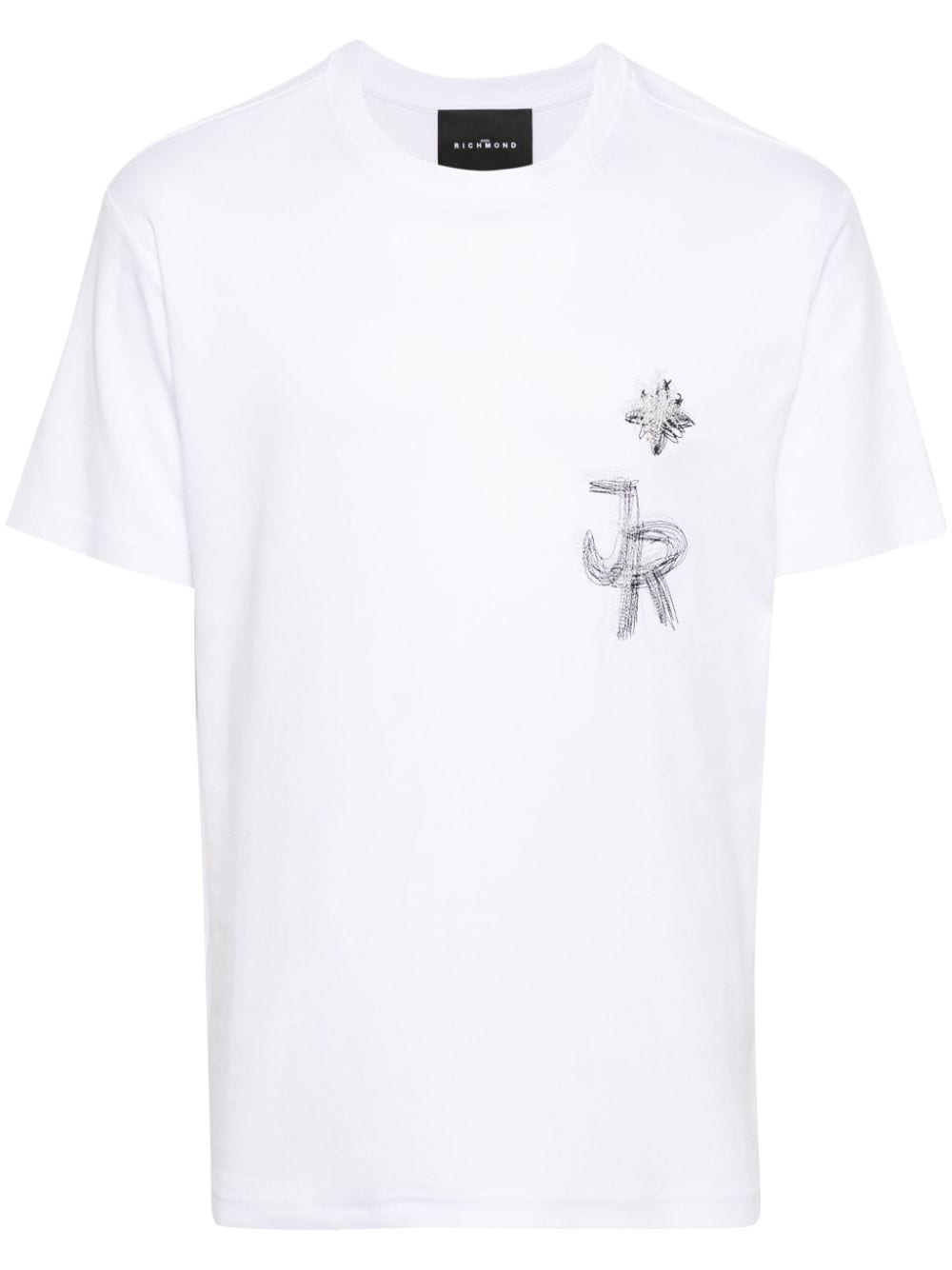 John Richmond T-Shirt mit Logo-Stickerei - Weiß von John Richmond