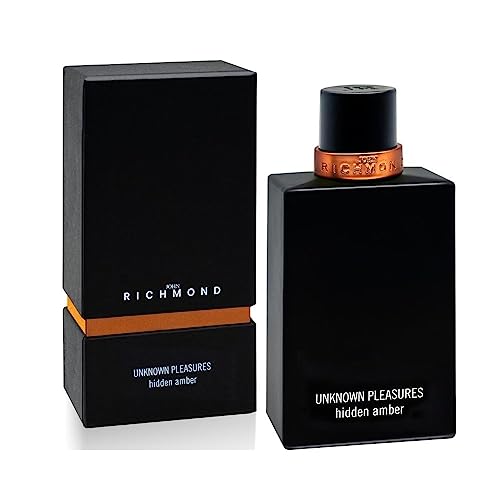 John Richmond Unbekannt Pleasures Hidden Amber Eau de Parfum - Unisex holzig, bernsteinfarben, süchtig, moschusartig und geheimnisvoll, 100 ml Flasche von John Richmond