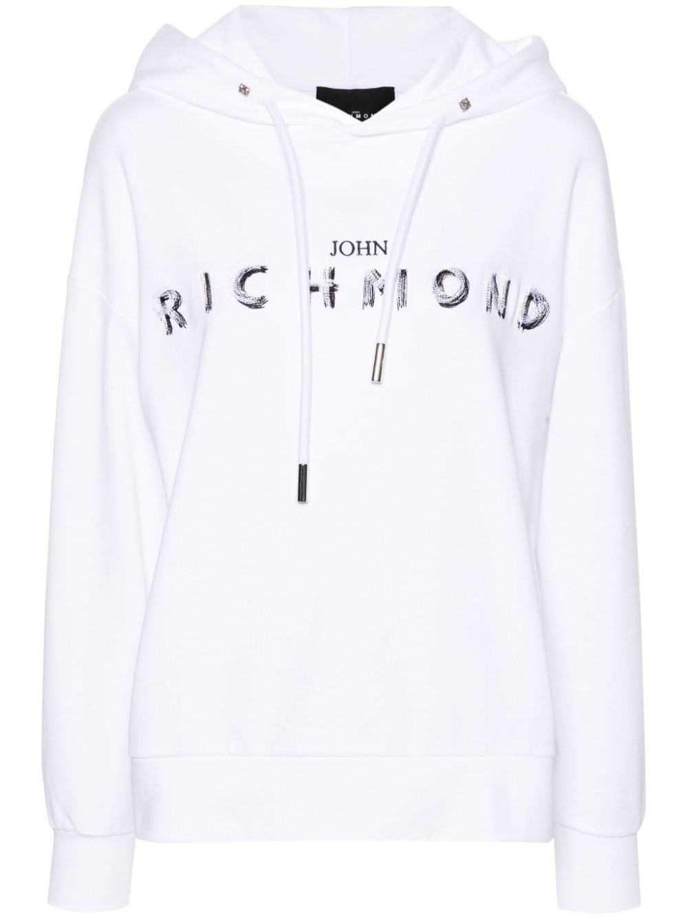 John Richmond Hoodie mit Logo-Stickerei - Weiß von John Richmond