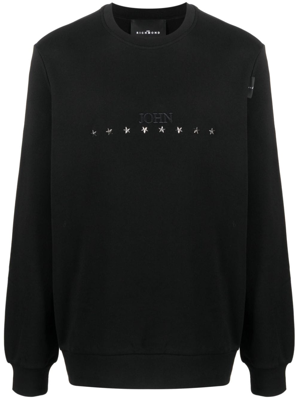 John Richmond Sweatshirt mit Logo-Stickerei - Schwarz von John Richmond