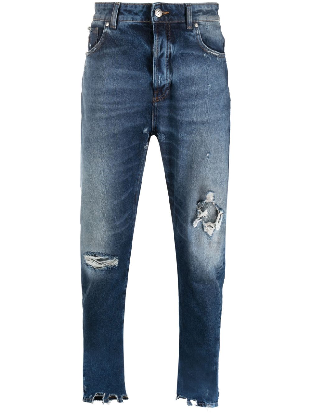 John Richmond logo-patch skinny jeans - Blau von John Richmond