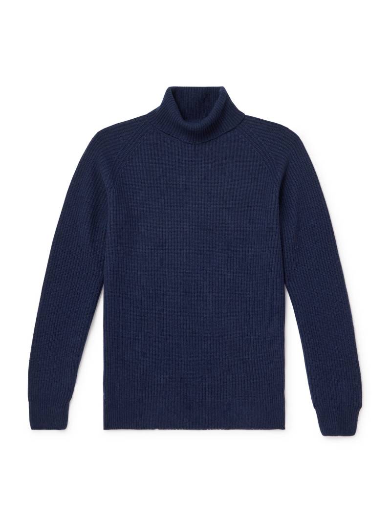 John Smedley - Auckland Recycled-Cashmere and Wool-Blend Rollneck Sweater - Men - Blue - S von John Smedley