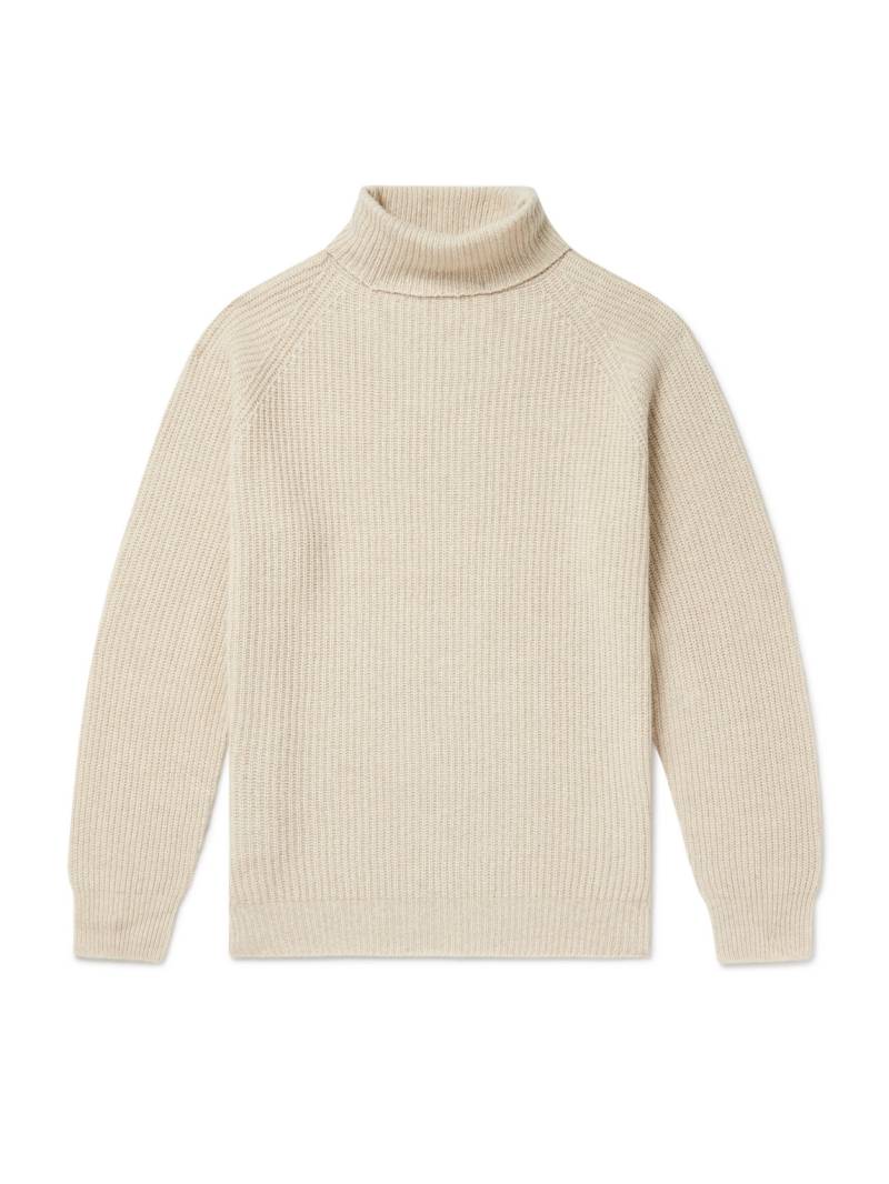 John Smedley - Auckland Recycled-Cashmere and Wool-Blend Rollneck Sweater - Men - Neutrals - S von John Smedley