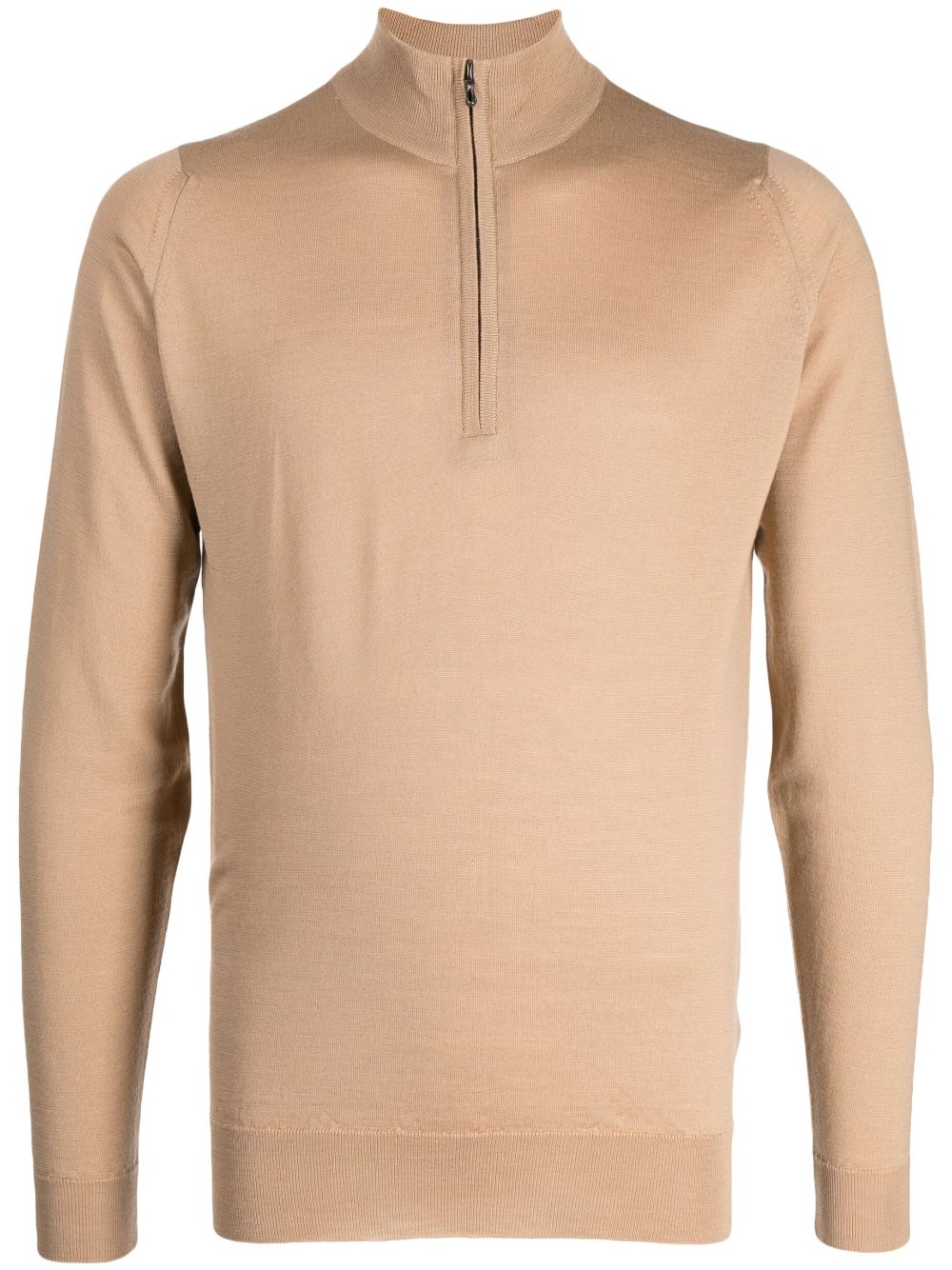 John Smedley Barrow Pullover mit Reißverschluss - Braun von John Smedley