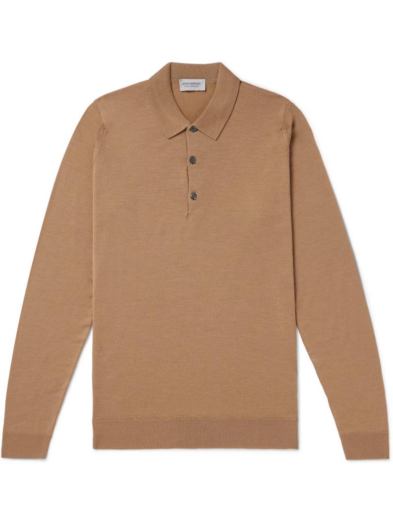 John Smedley - Belper Slim-Fit Merino Wool Polo Shirt - Men - Neutrals - M von John Smedley