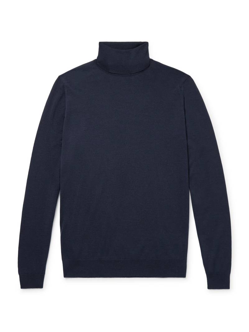 John Smedley - Cherwell Merino Wool Rollneck Sweater - Men - Blue - L von John Smedley