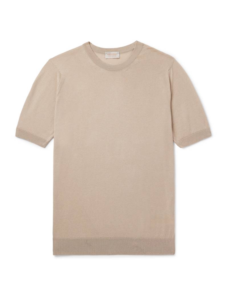 John Smedley - Coulter Slim-Fit Organic Cotton and Cashmere-Blend T-Shirt - Men - Neutrals - M John Smedley - Coulter Slim-Fit Organic Cotton and Cashmere-Blend T-Shirt - Men - Neutrals - M von John Smedley