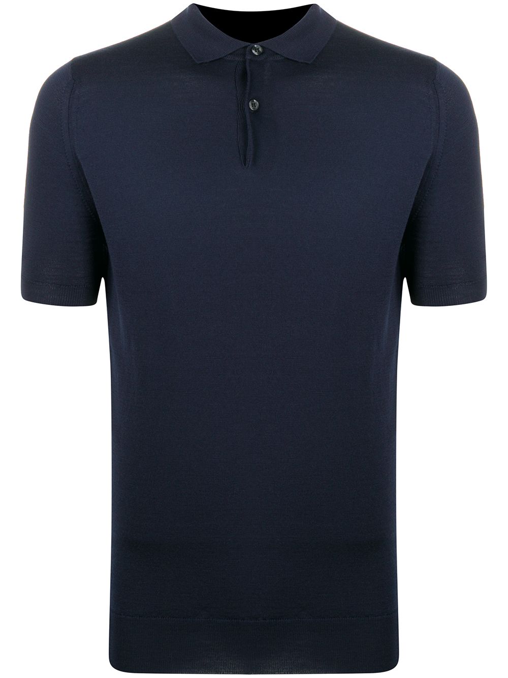 John Smedley Fein gestricktes Poloshirt - Blau von John Smedley