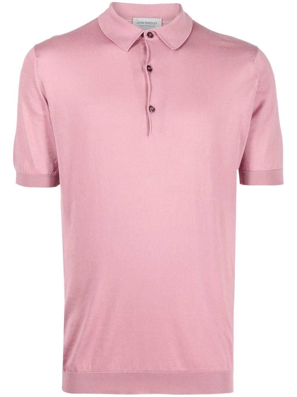 John Smedley Fein gestricktes Poloshirt - Rosa von John Smedley