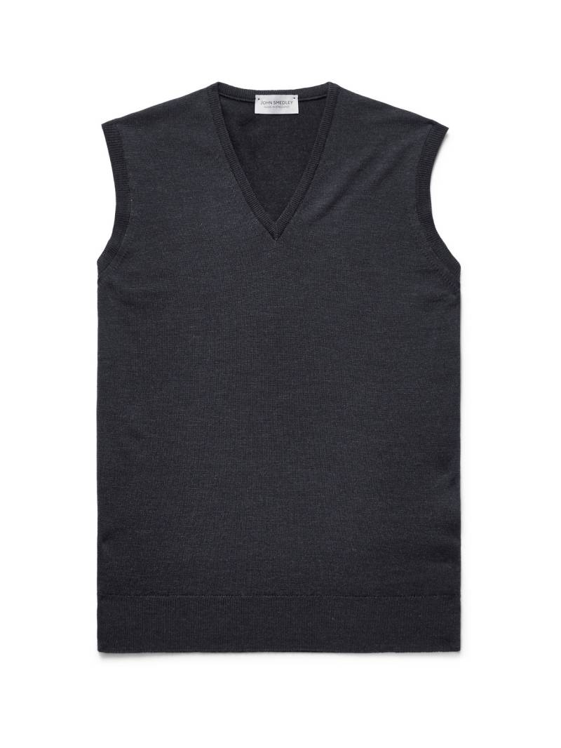 John Smedley - Hadfield Slim-Fit Merino Wool Sweater Vest - Men - Gray - L von John Smedley