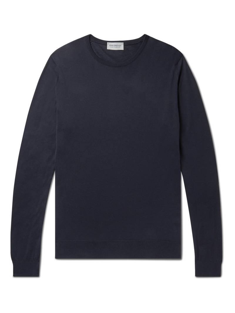 John Smedley - Hatfield Slim-Fit Sea Island Cotton Sweater - Men - Blue - S von John Smedley