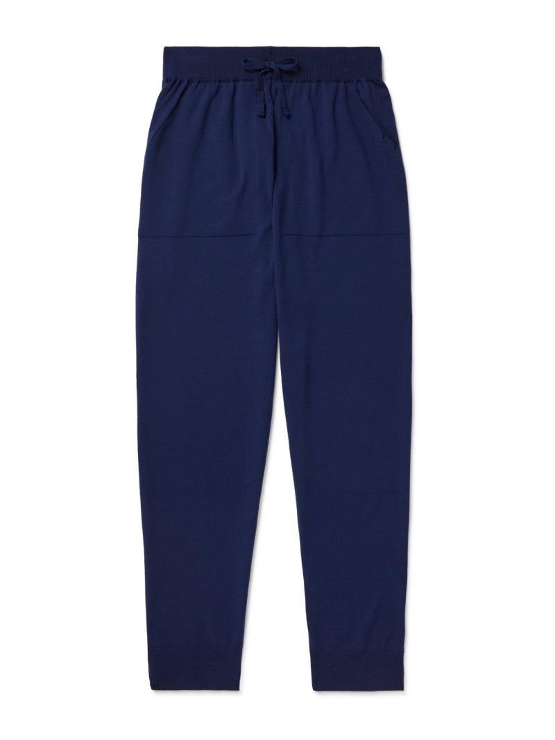 John Smedley - Henning Tapered Merino Wool Sweatpants - Men - Blue - M von John Smedley