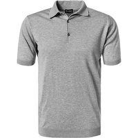 John Smedley Herren Polo-Shirt grau Cotton unifarben von John Smedley
