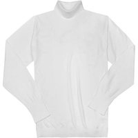 John Smedley Herren Rollkragen weiß Cotton unifarben von John Smedley