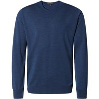 John Smedley Herren Pullover blau Merinowolle unifarben von John Smedley