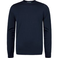 John Smedley Herren Pullover blau Merinowolle unifarben von John Smedley