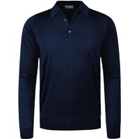 John Smedley Herren Pullover blau Merinowolle unifarben von John Smedley