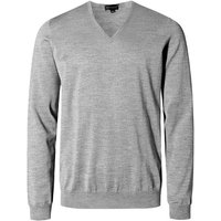 John Smedley Herren Pullover grau Merinowolle unifarben von John Smedley