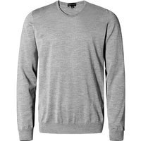 John Smedley Herren Pullover grau Merinowolle unifarben von John Smedley