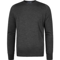 John Smedley Herren Pullover grau Merinowolle unifarben von John Smedley